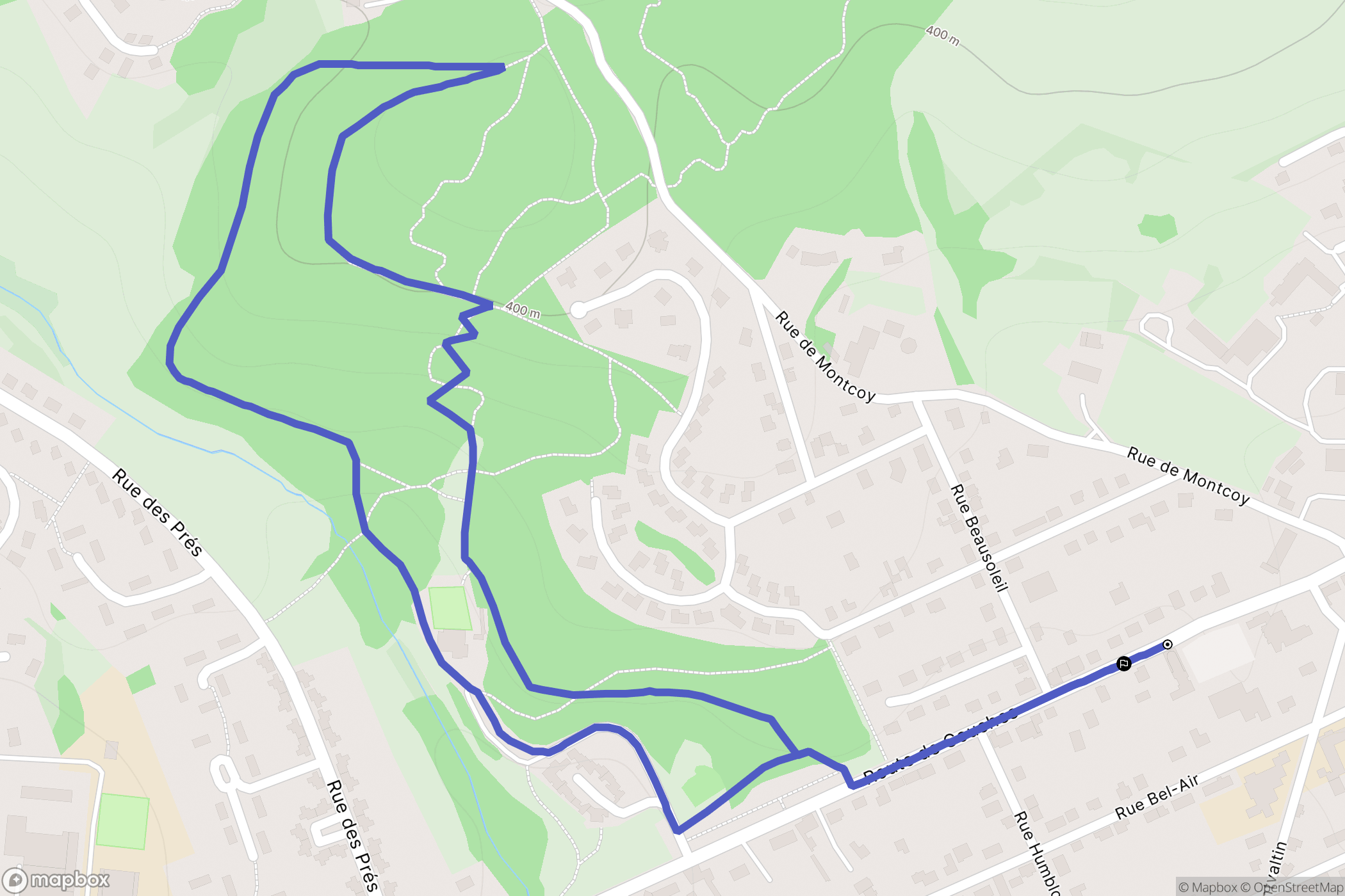 Le Breuil : carte du parcours de randonnée - France