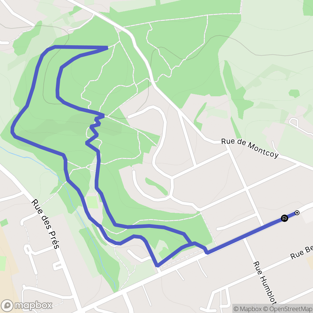 Le Breuil : carte du parcours de randonnée - France
