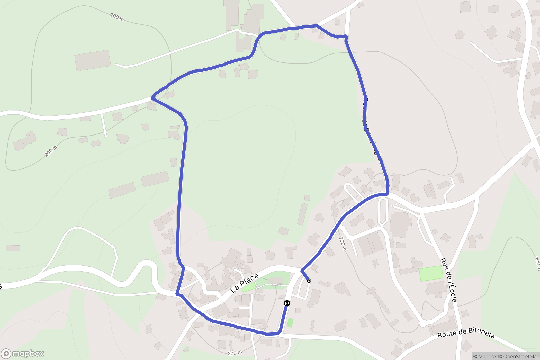 Irissarry : carte du parcours de randonnée - France