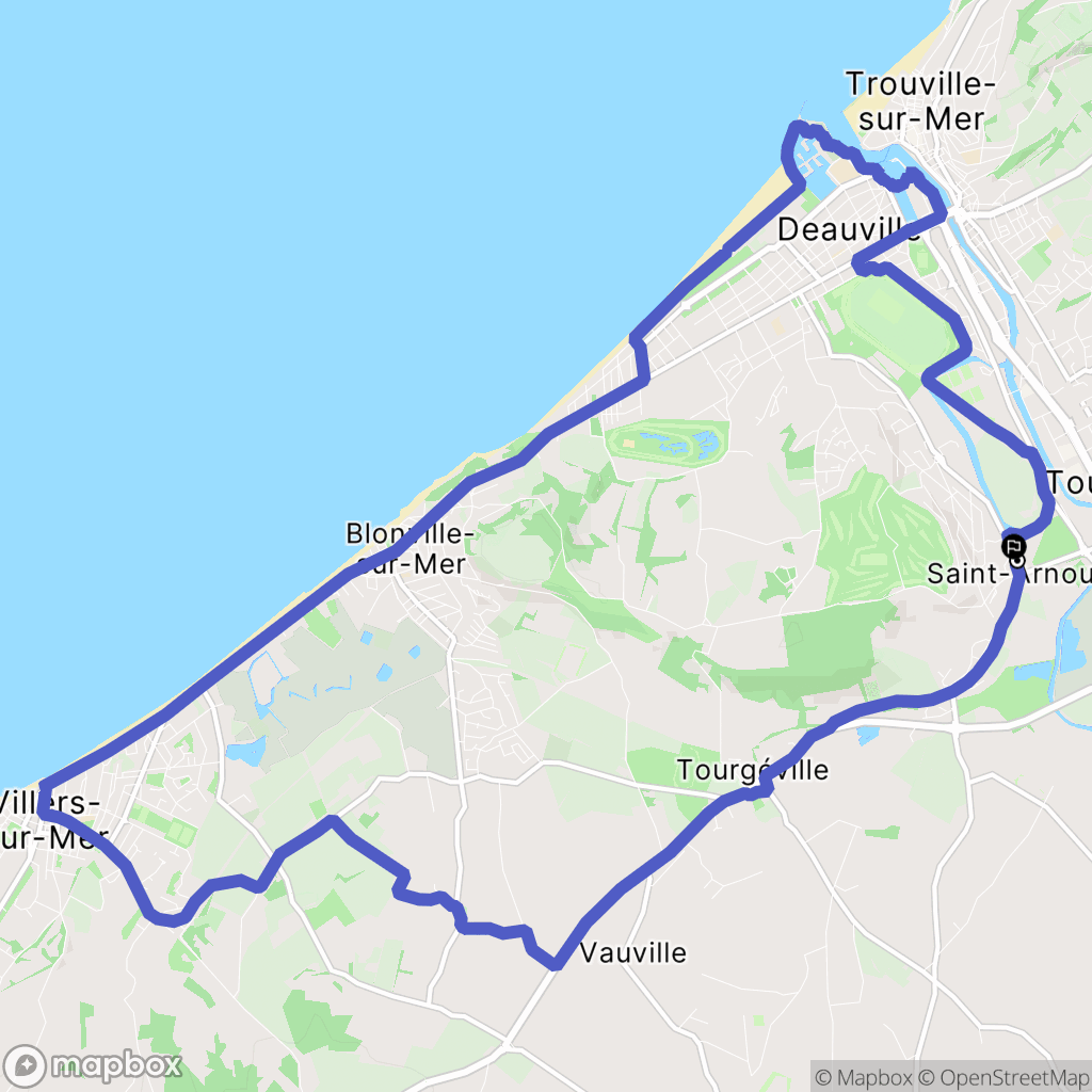 Saint-Arnoult : carte du parcours de randonnée - France