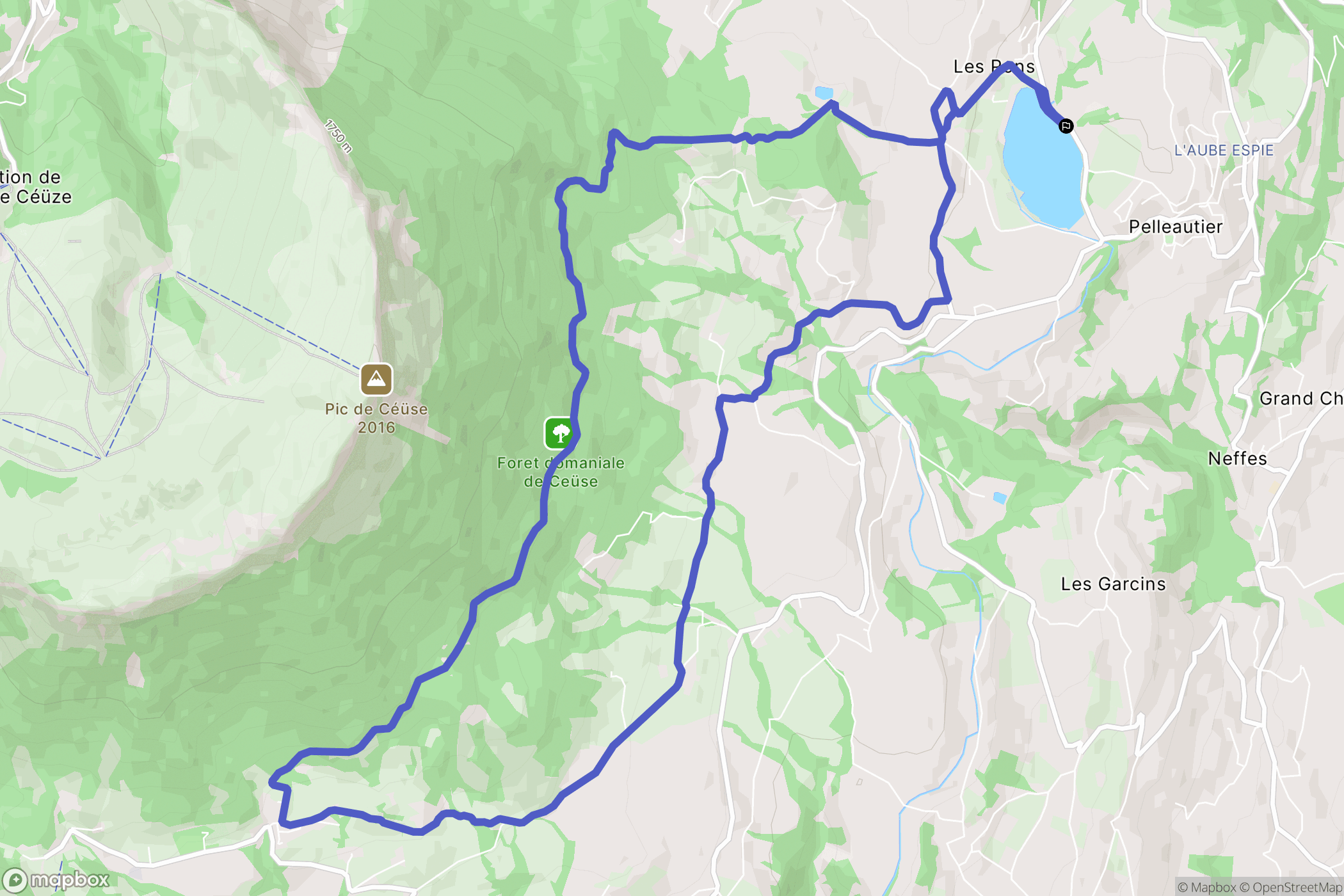Pelleautier : carte du parcours de randonnée - France