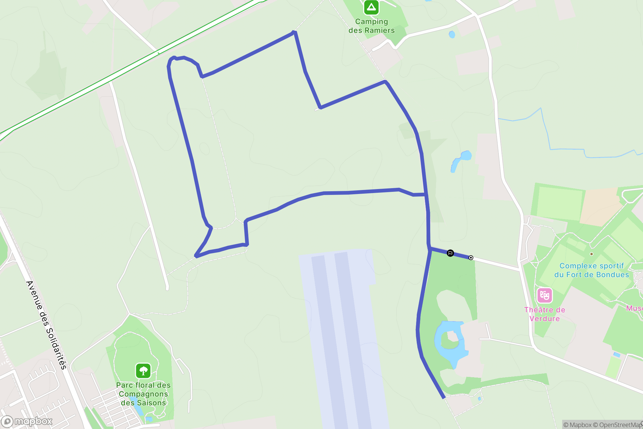 Bondues : carte du parcours de randonnée - France