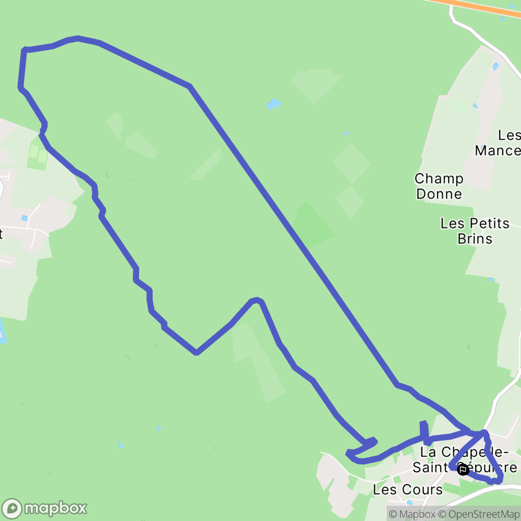 La Chapelle-Saint-Sépulcre : carte du parcours de randonnée - France