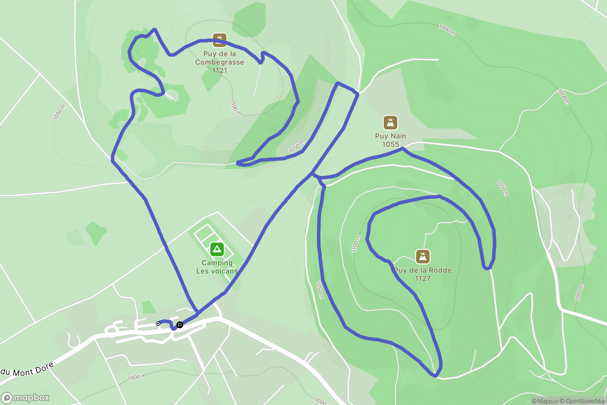 Aydat : carte du parcours de randonnée - France