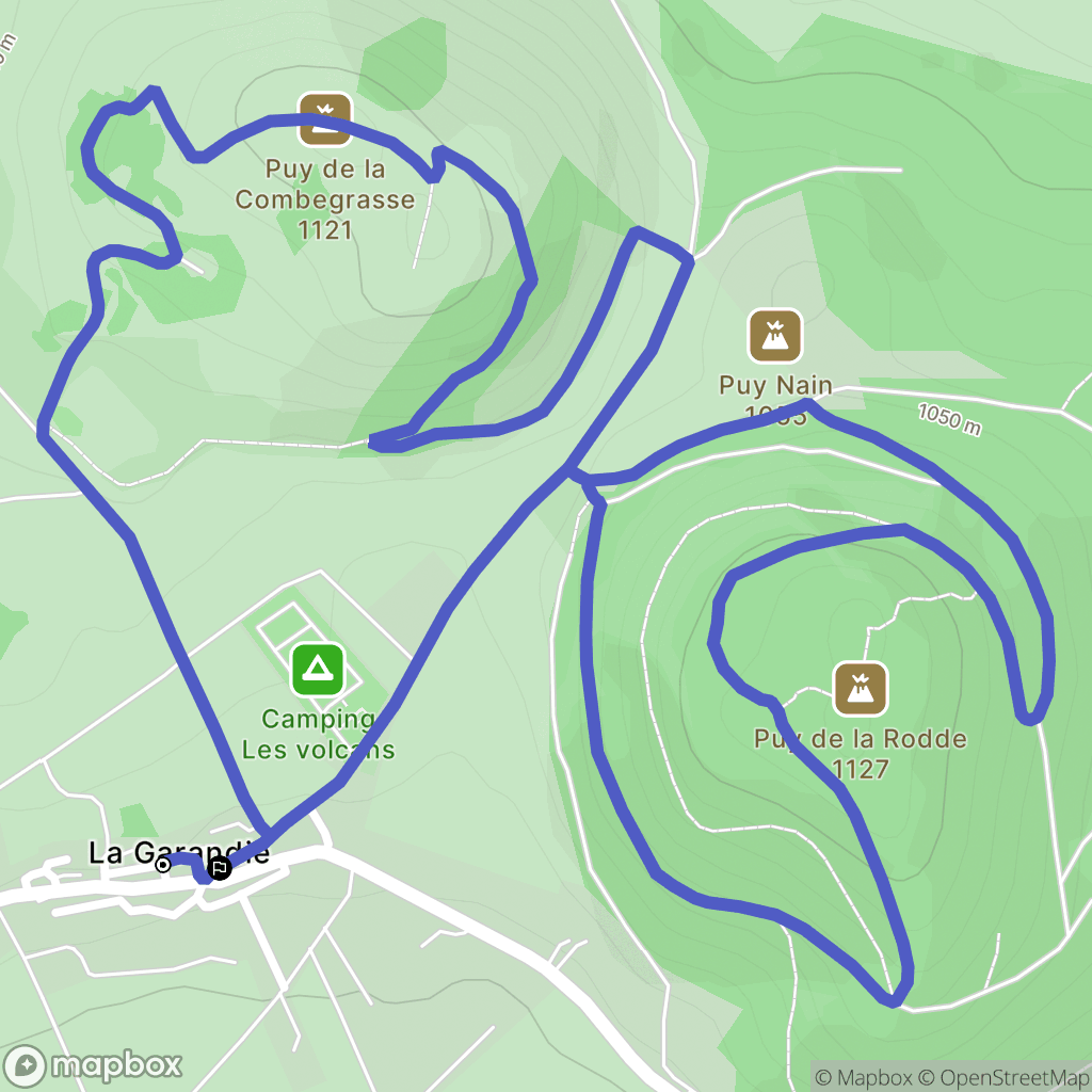 Aydat : carte du parcours de randonnée - France