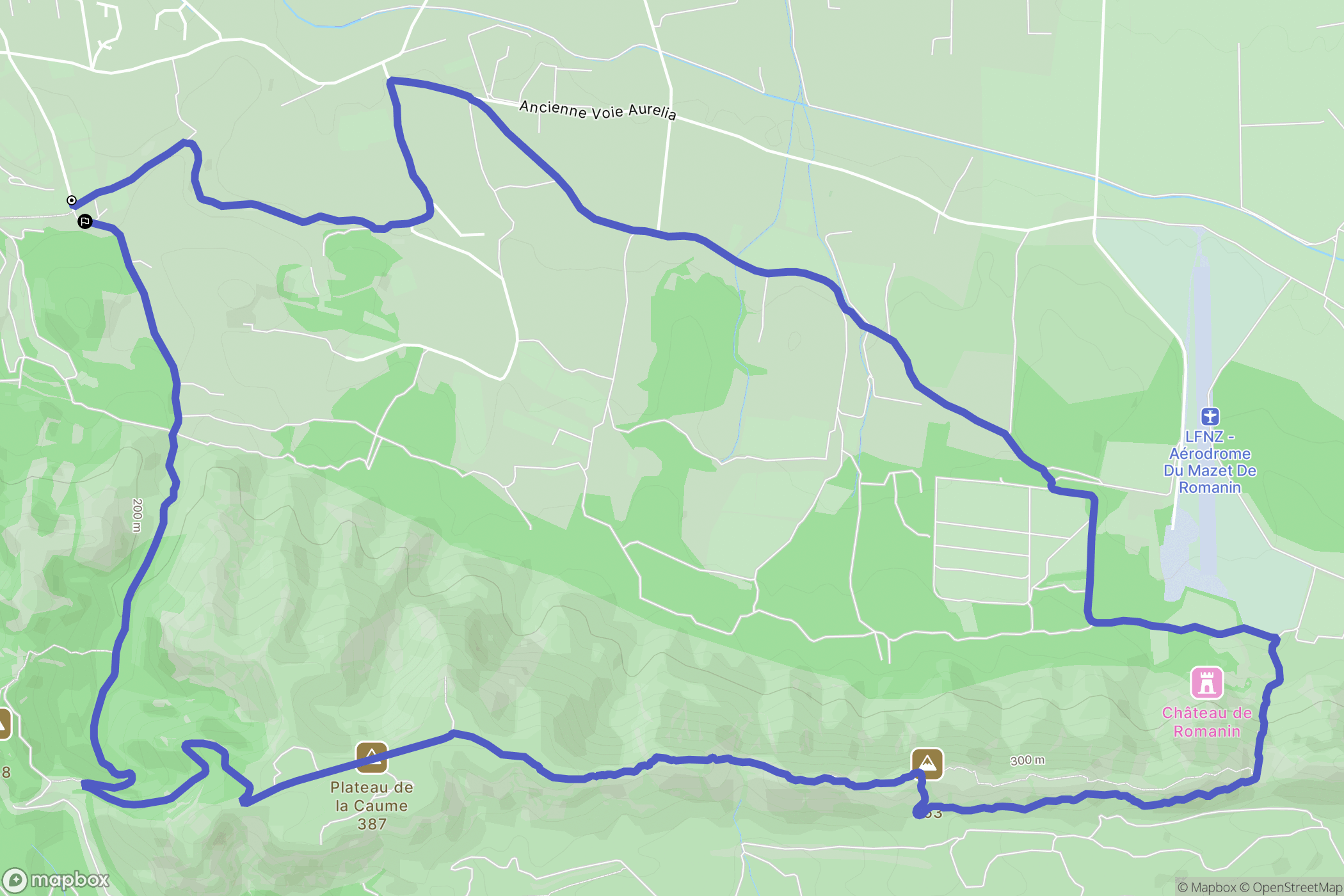 Saint-Rémy-de-Provence : carte du parcours de randonnée - France