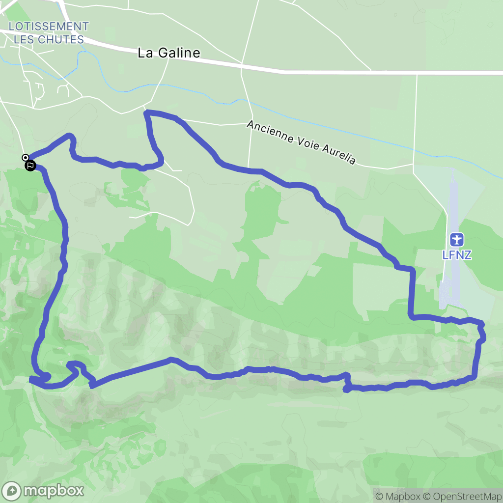 Saint-Rémy-de-Provence : carte du parcours de randonnée - France