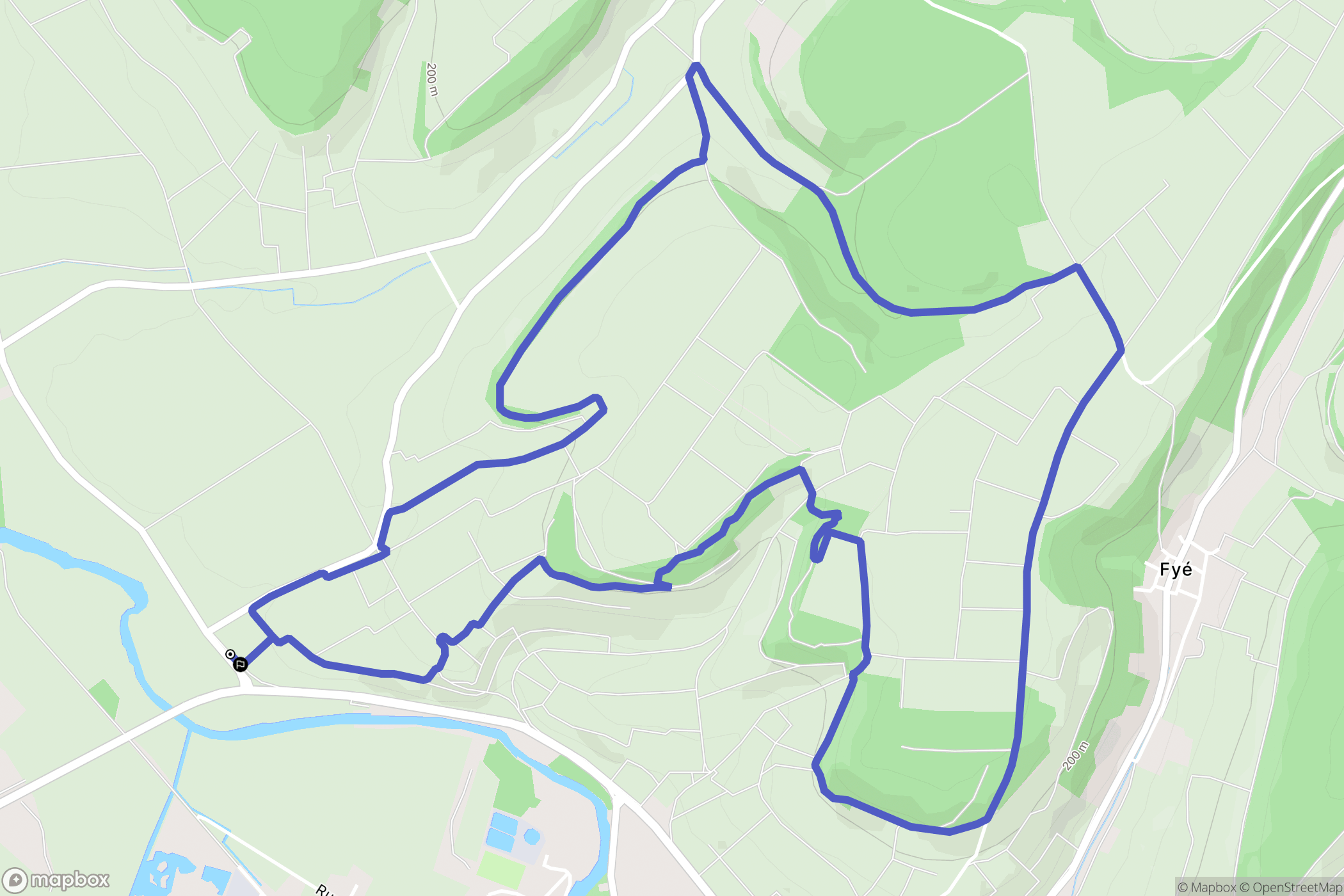 Chablis : carte du parcours de randonnée - France