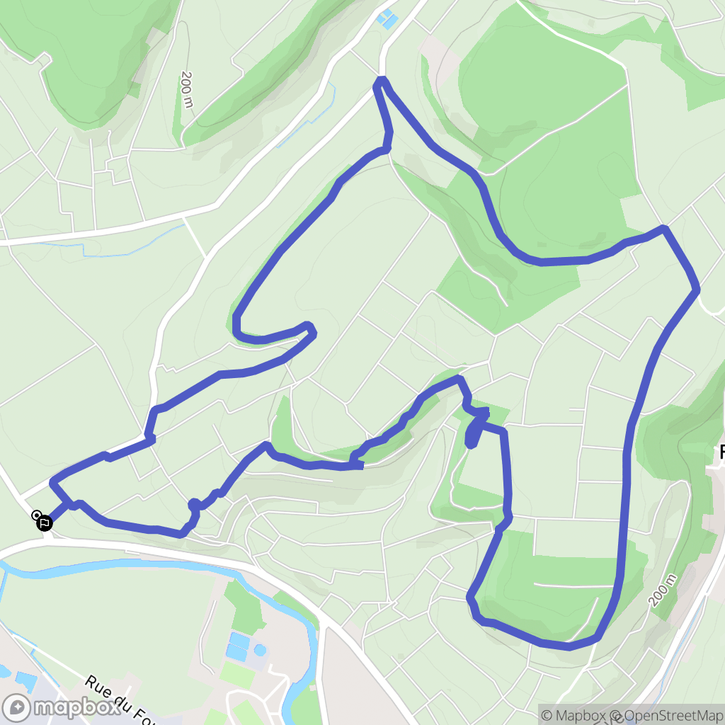 Chablis : carte du parcours de randonnée - France