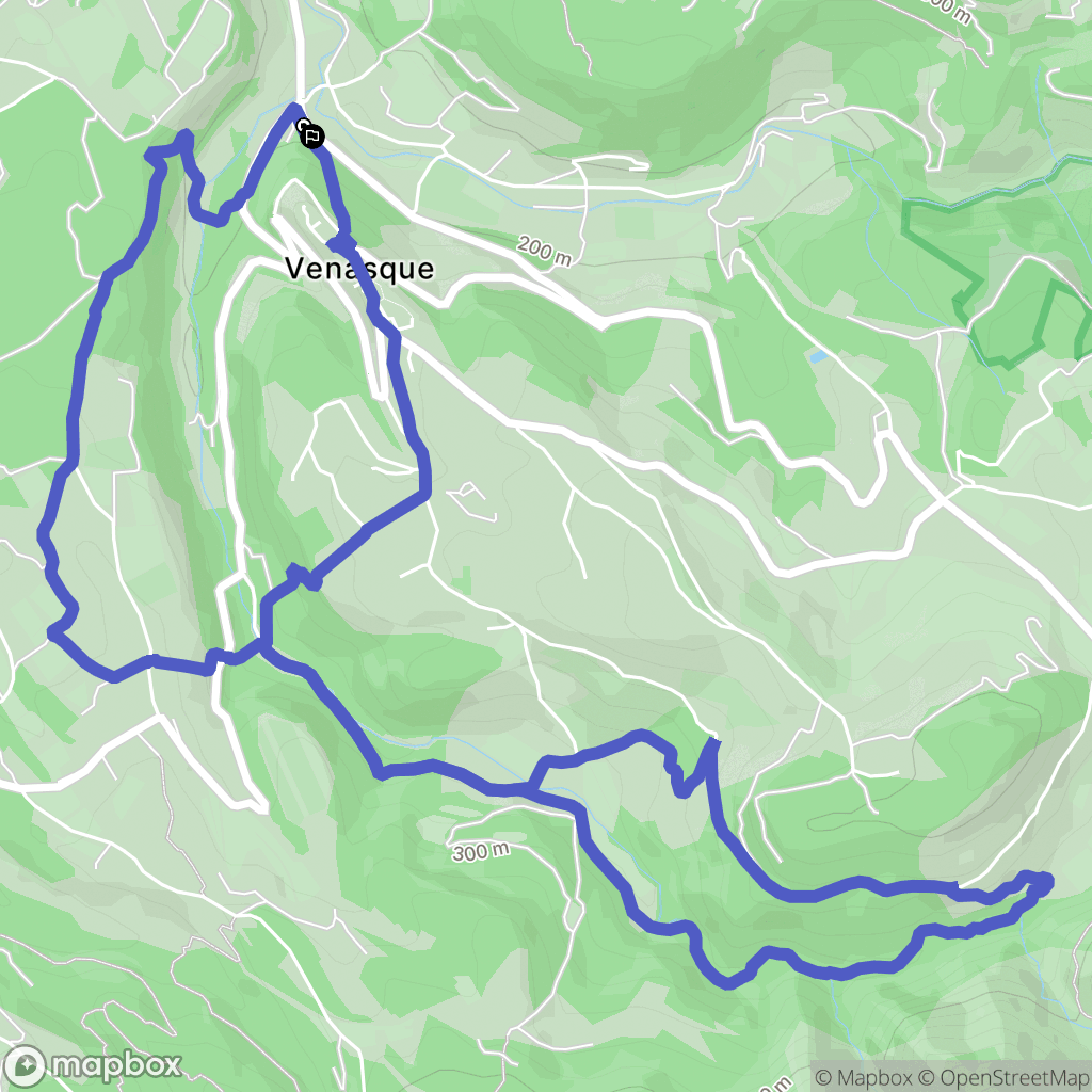 Venasque : carte du parcours de randonnée - France