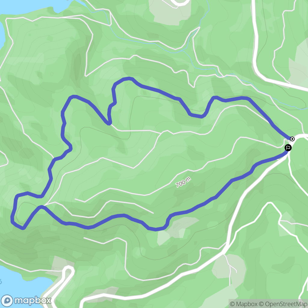 Avène : carte du parcours de randonnée - France