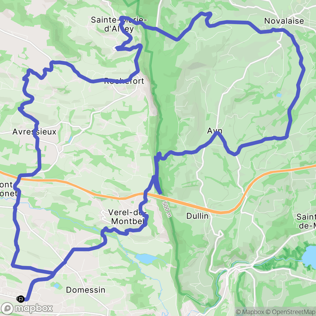 Le Pont-de-Beauvoisin : carte du parcours de randonnée - France
