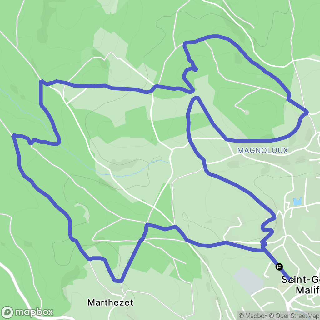 Saint-Genest-Malifaux : carte du parcours de randonnée - France