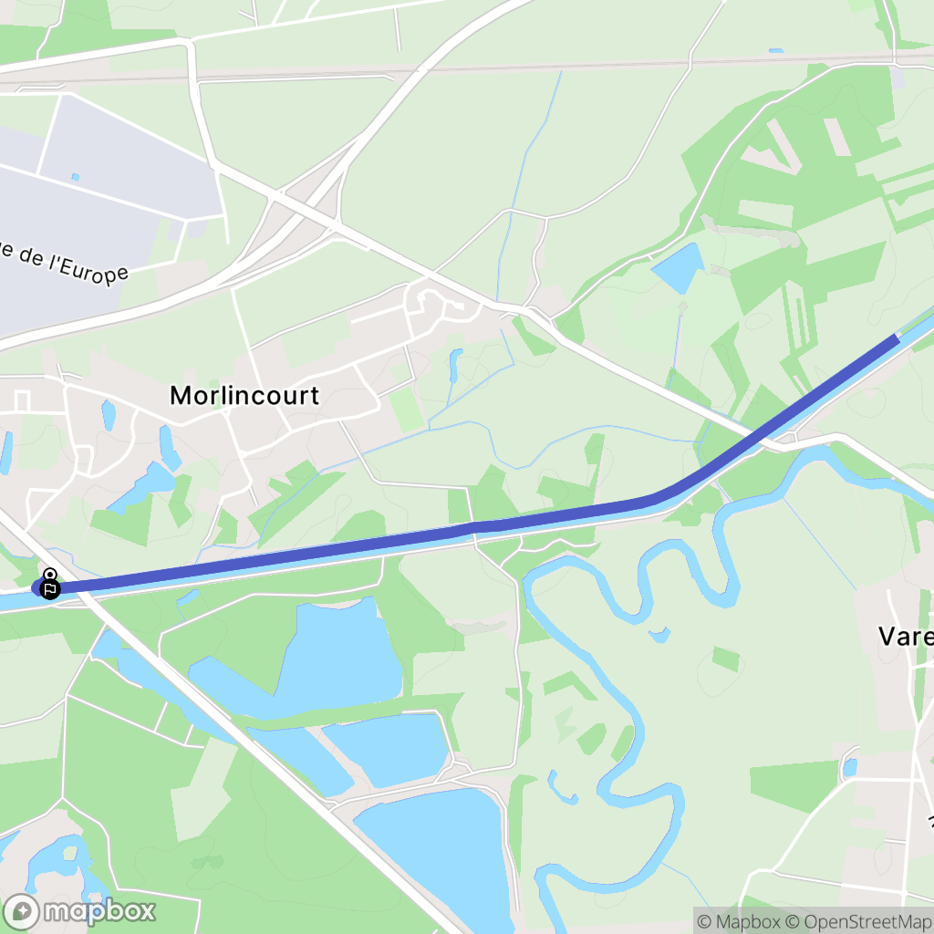 Morlincourt : carte du parcours de randonnée - France