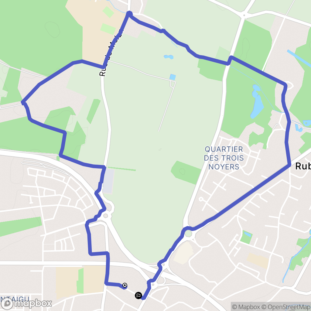 Melun : carte du parcours de randonnée - France