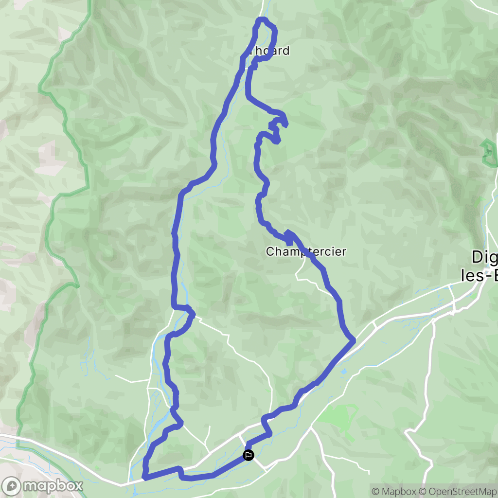 Mallemoisson : carte du parcours de randonnée - France