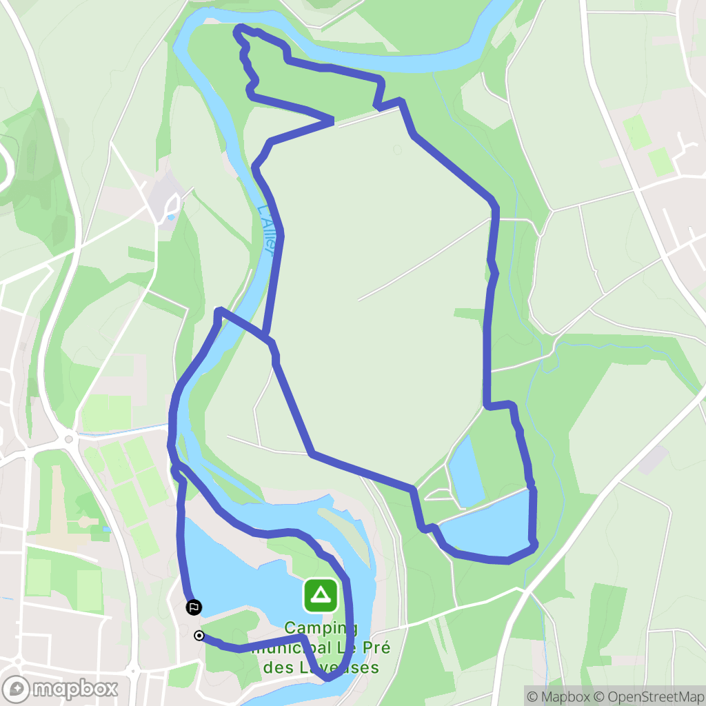 Cournon-d'Auvergne : carte du parcours de randonnée - France