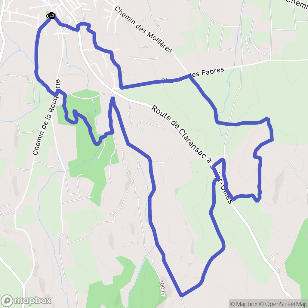 Générac : carte du parcours de randonnée - France