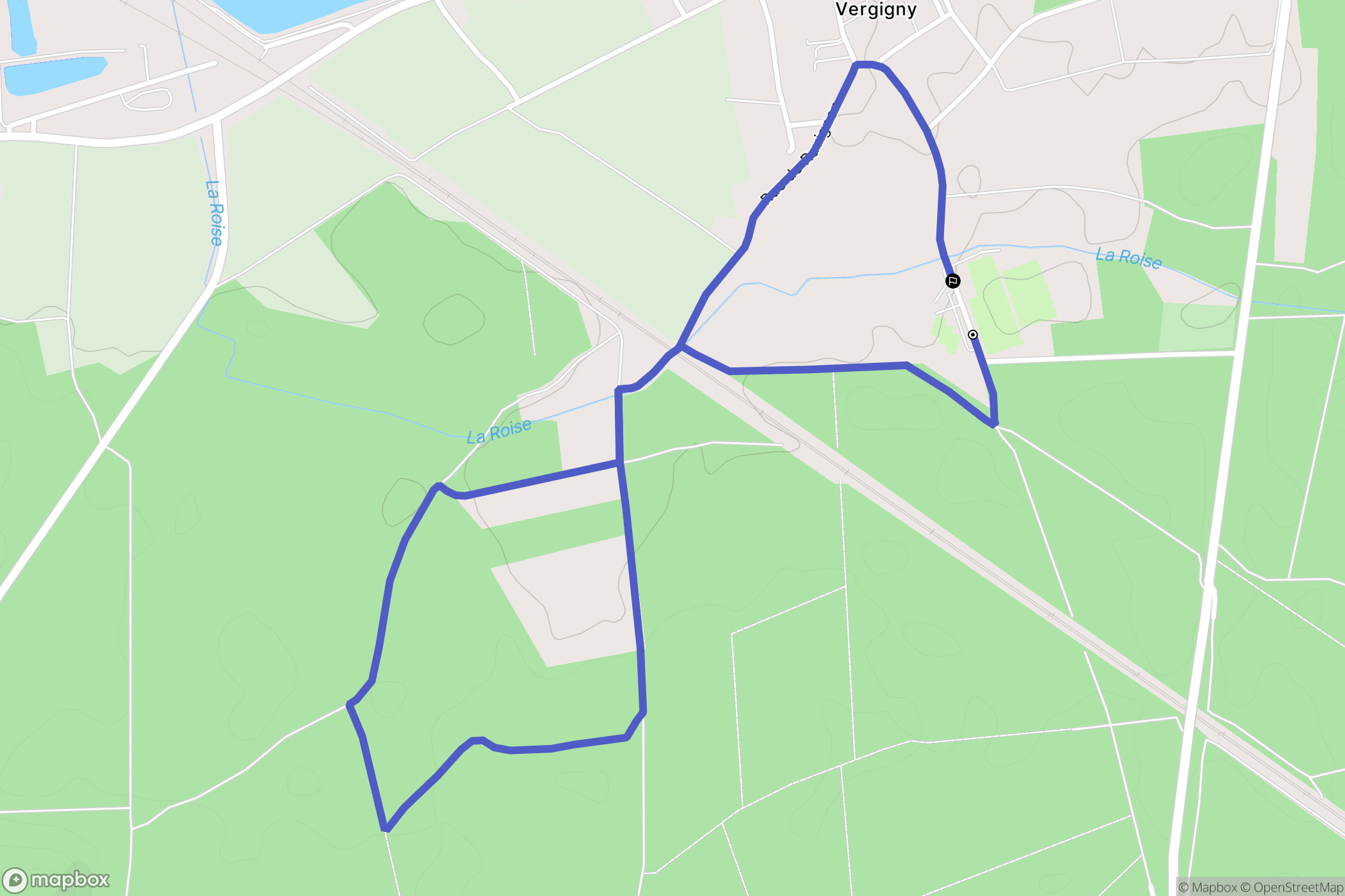 Vergigny : carte du parcours de randonnée - France