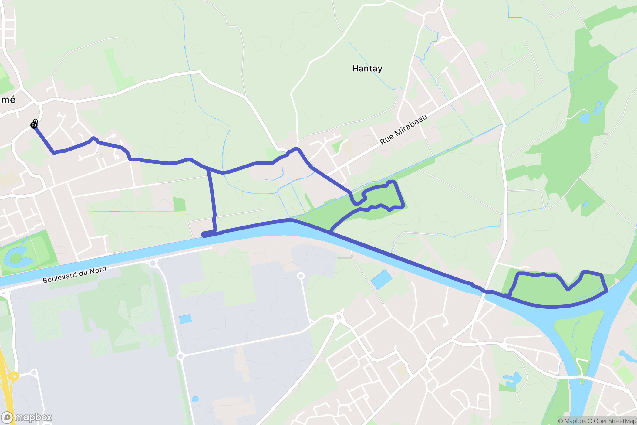 Salomé : carte du parcours de randonnée - France