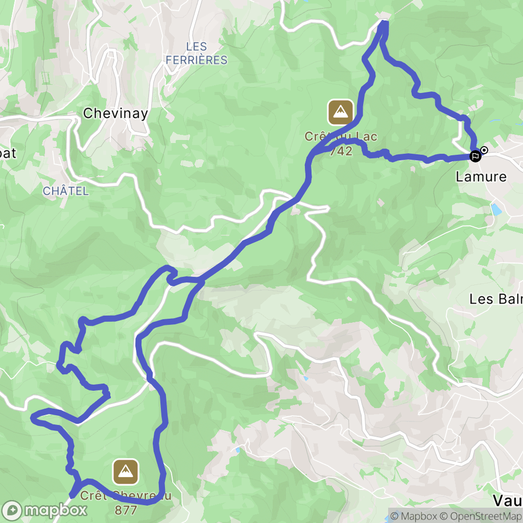 Pollionnay : carte du parcours de randonnée - France