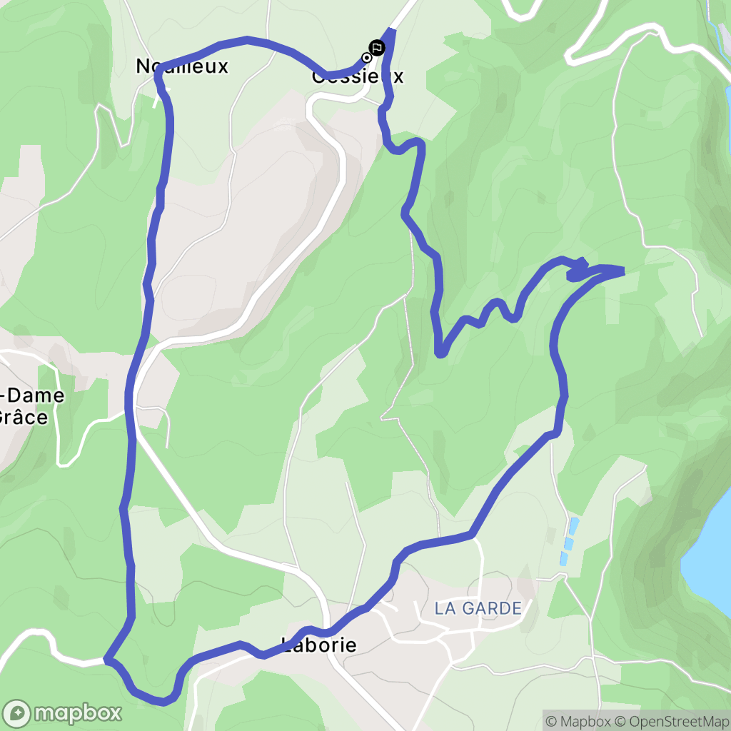 Chambles : carte du parcours de randonnée - France