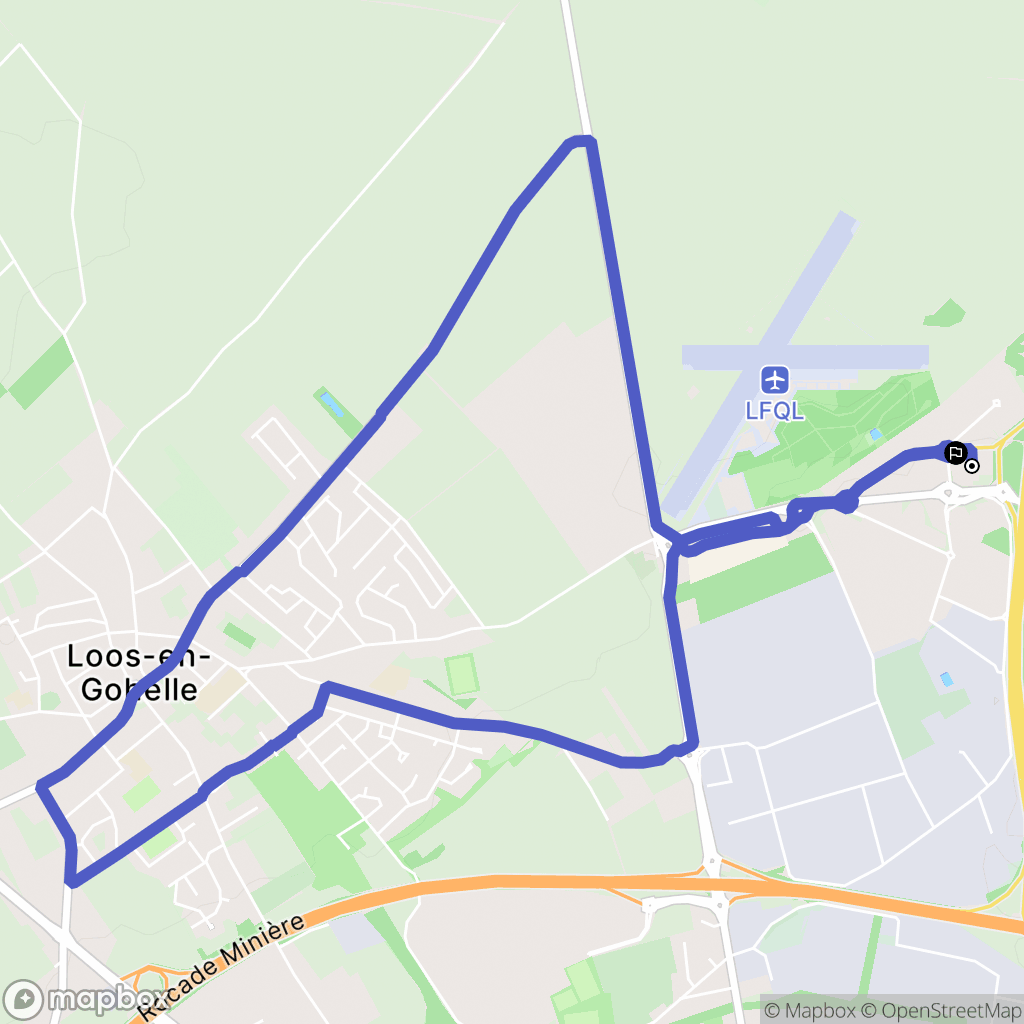 Vendin-le-Vieil : carte du parcours de randonnée - France