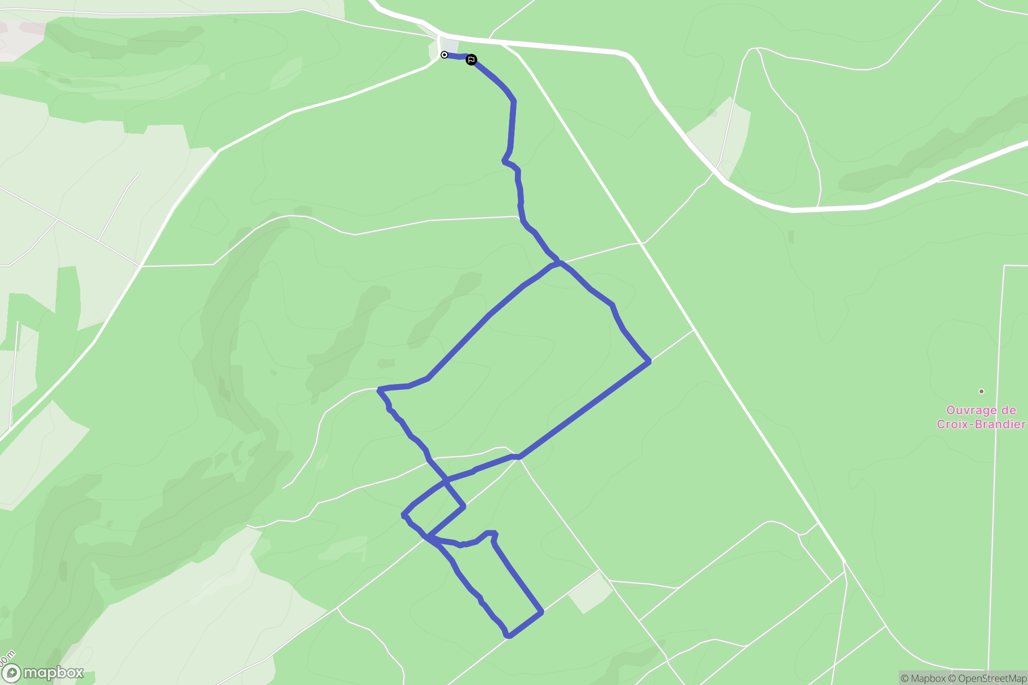Moulainville : carte du parcours de randonnée - France