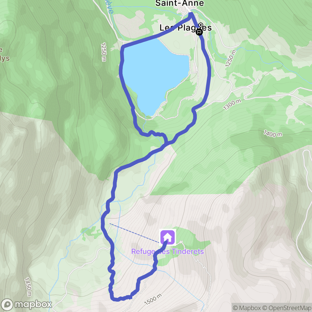 Abondance : carte du parcours de randonnée - France