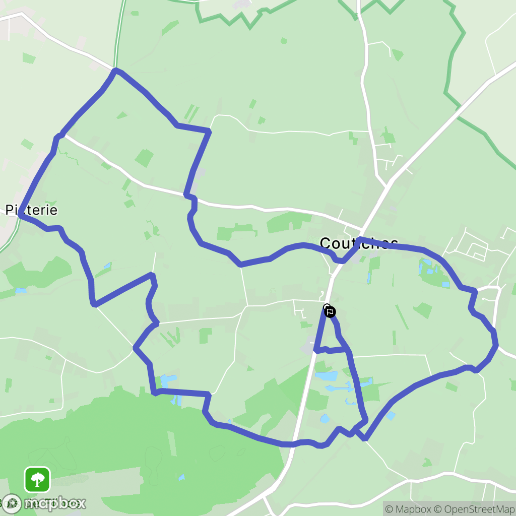 Coutiches : carte du parcours de randonnée - France