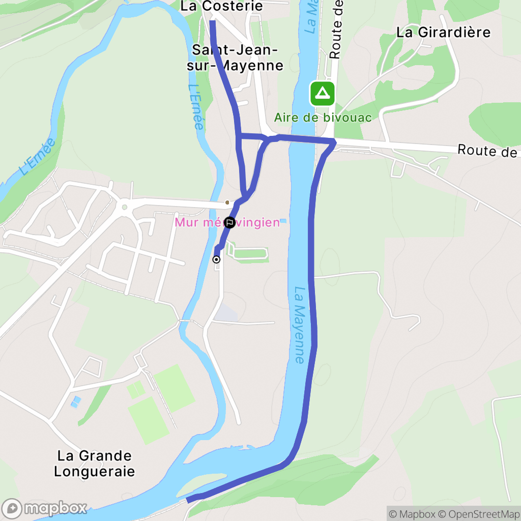 Saint-Jean-sur-Mayenne : carte du parcours de randonnée - France