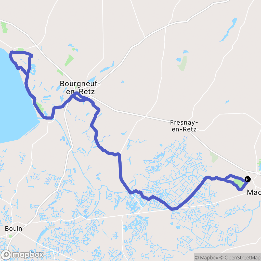 Machecoul-Saint-Même : carte du parcours de randonnée - France