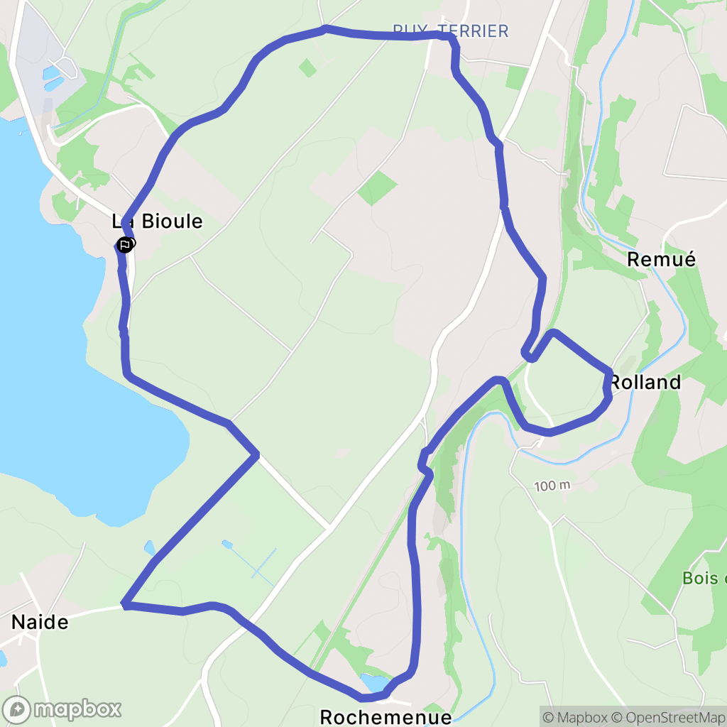 Saint-Loup-Lamairé : carte du parcours de randonnée - France