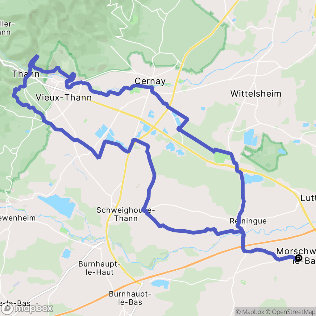 Morschwiller-le-Bas : carte du parcours de randonnée - France