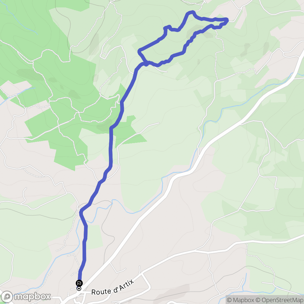 Beaufort : carte du parcours de randonnée - France