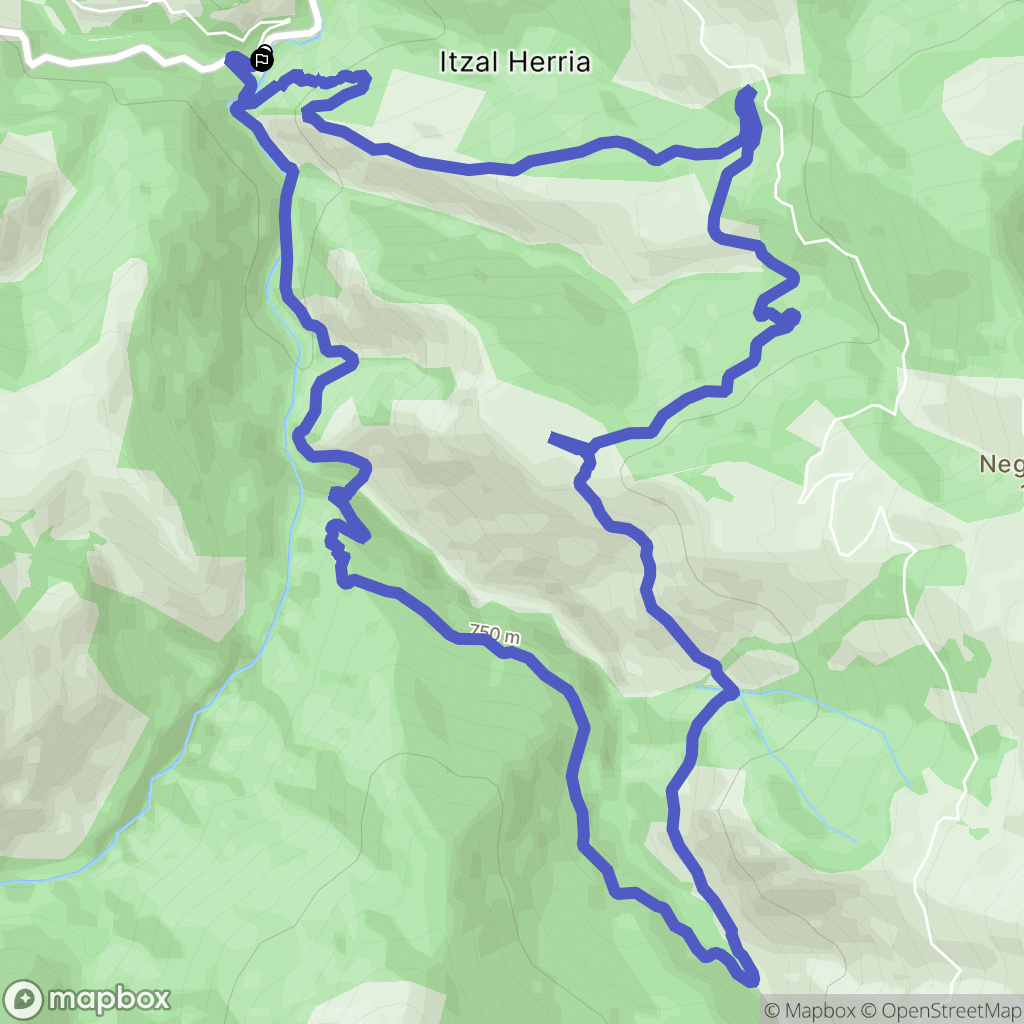 Larrau : carte du parcours de randonnée - France