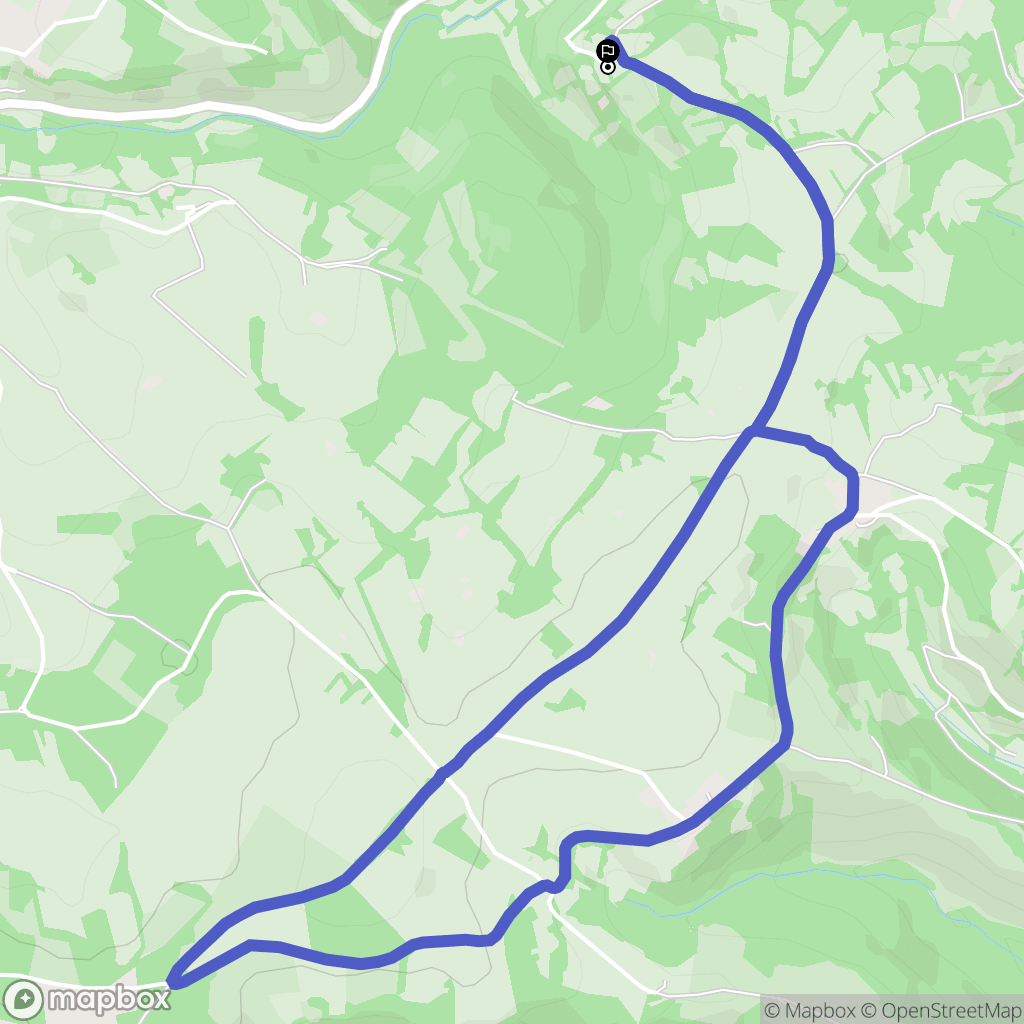 La Rouquette : carte du parcours de randonnée - France