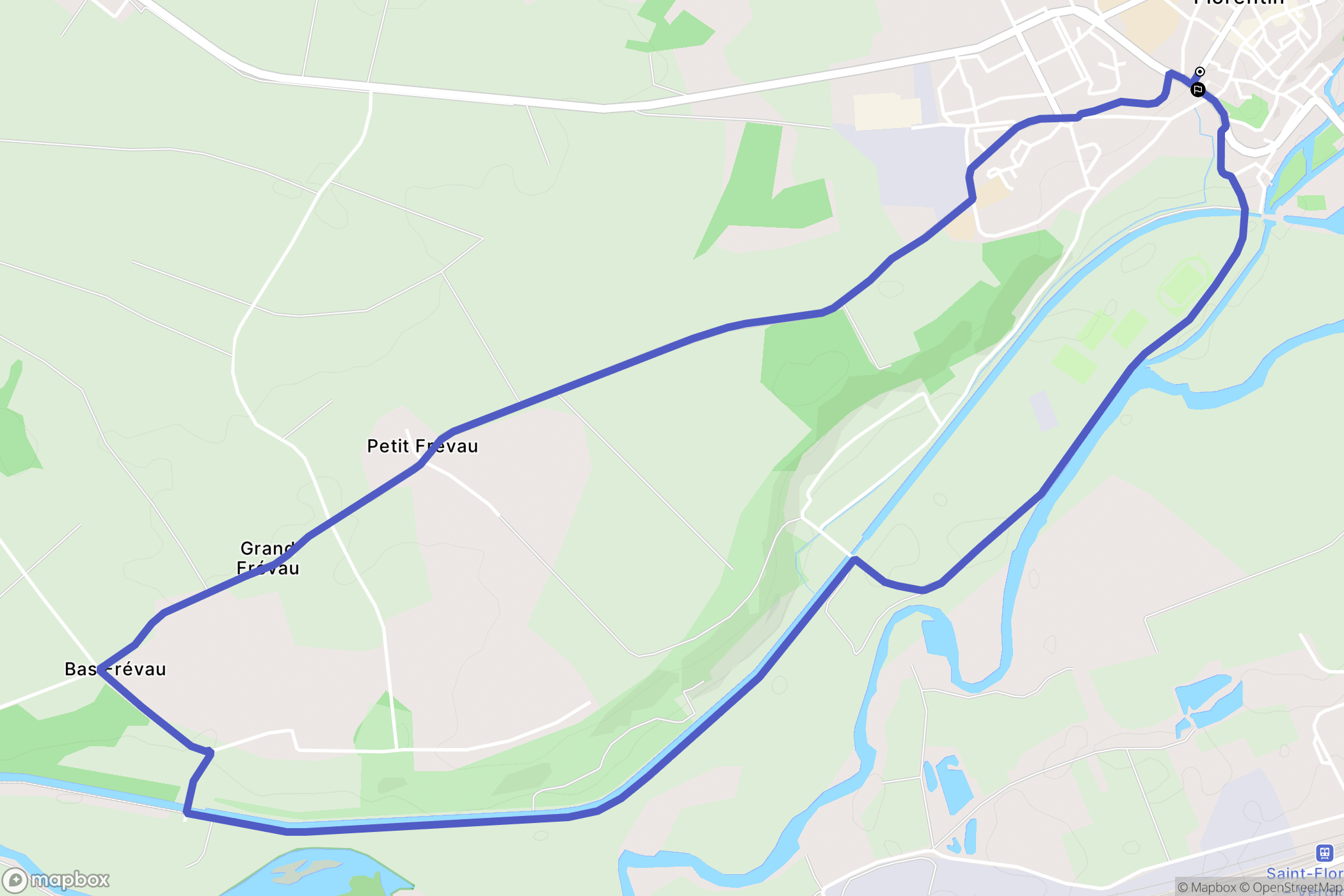 Saint-Florentin : carte du parcours de randonnée - France