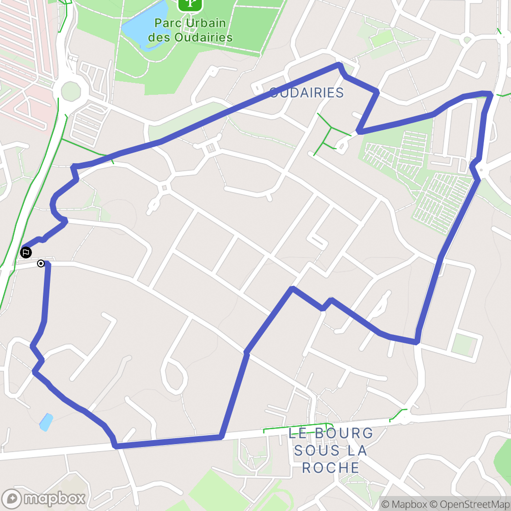 La Roche-sur-Yon : carte du parcours de randonnée - France
