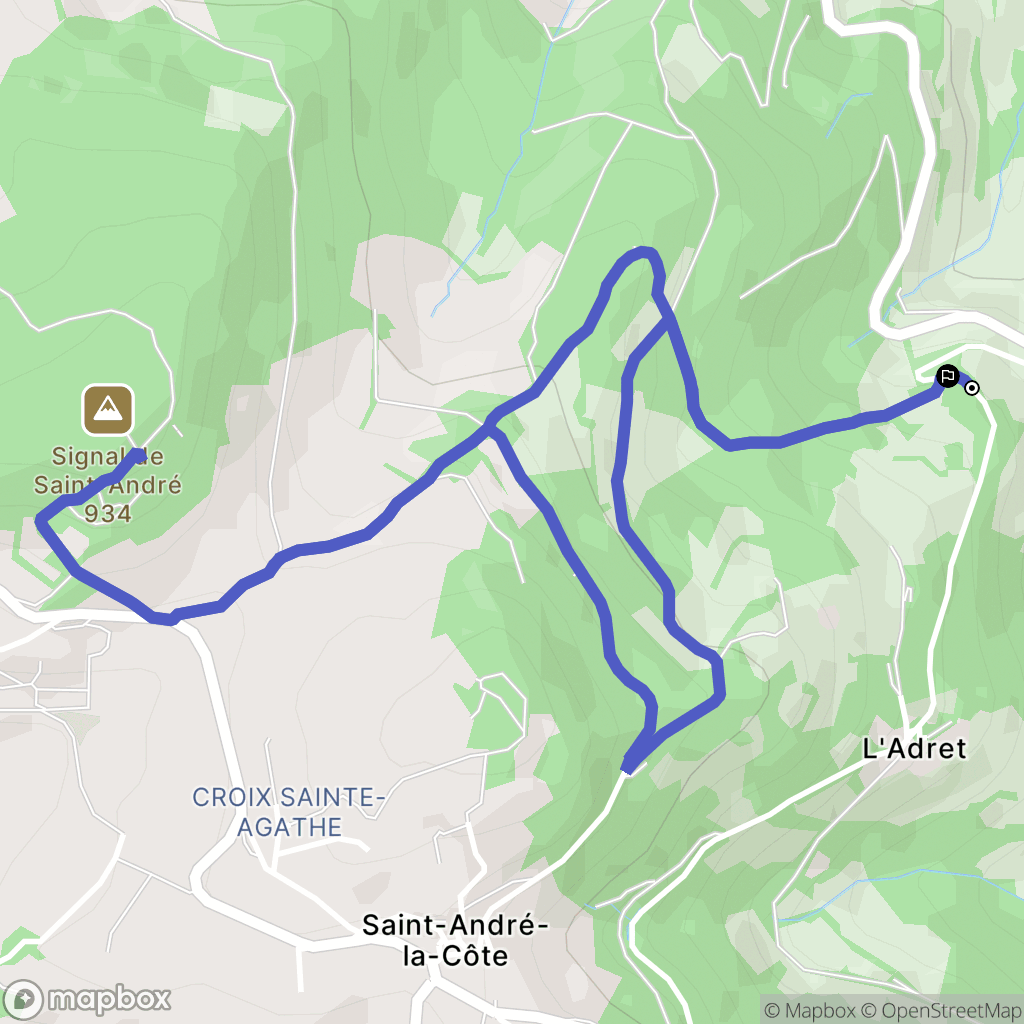 Chaussan : carte du parcours de randonnée - France
