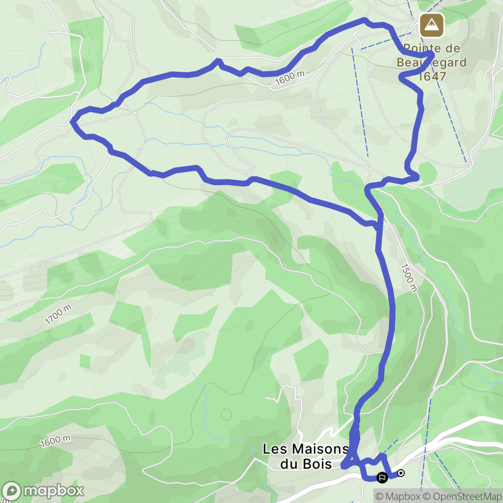 Manigod : carte du parcours de randonnée - France