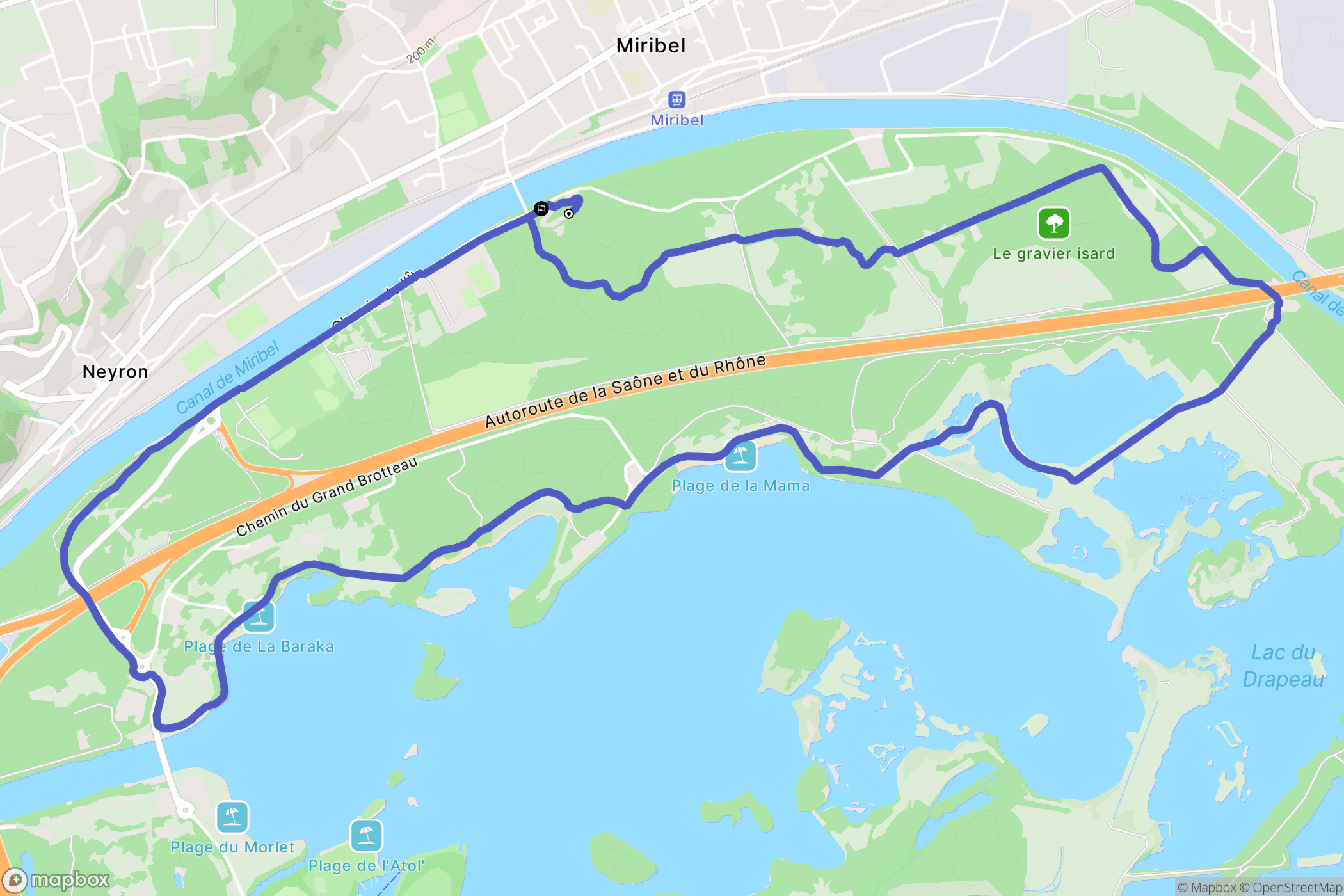 Miribel: routekaart voor buitenactiviteiten - France