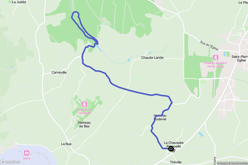 Fermanville : carte du parcours de randonnée - France
