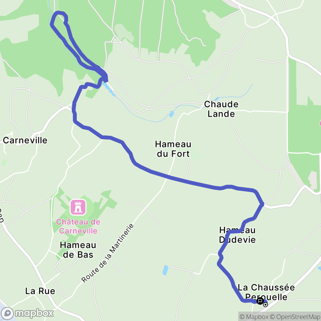 Fermanville : carte du parcours de randonnée - France
