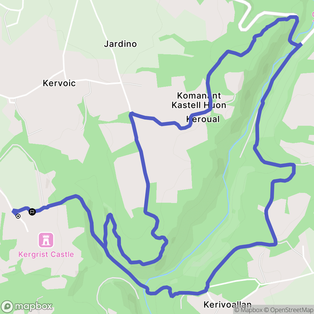 Ploubezre : carte du parcours de randonnée - France