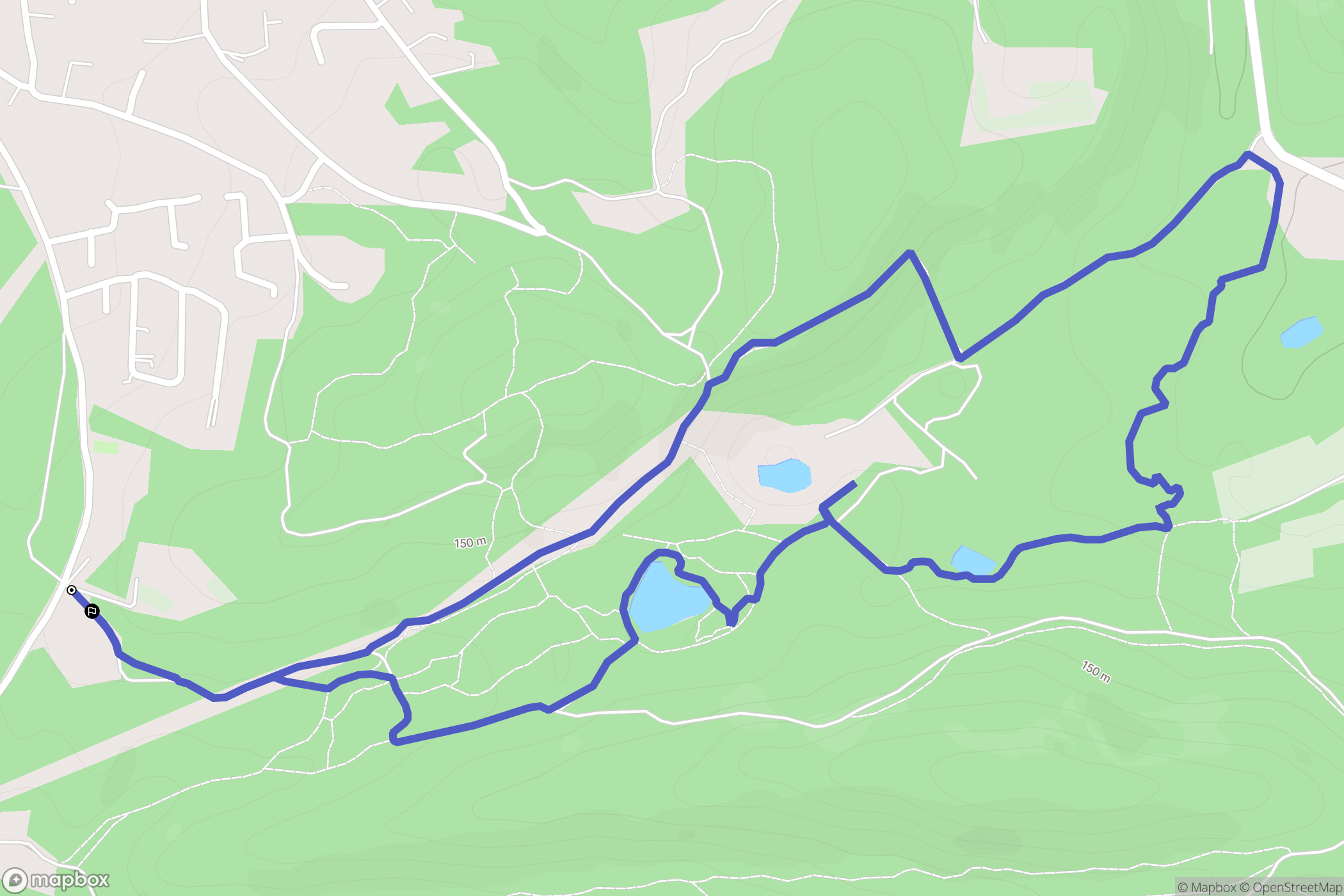 Bollène : carte du parcours de randonnée - France