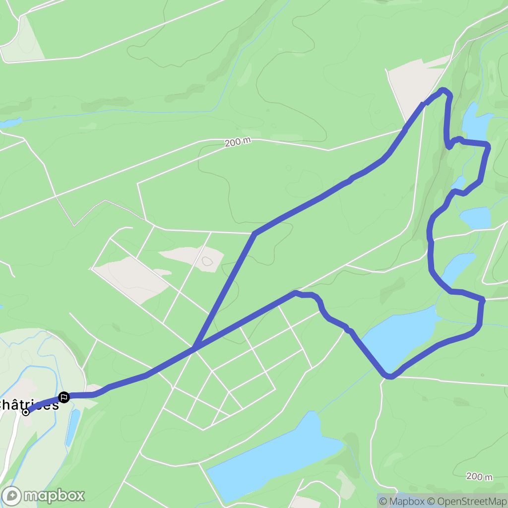 Châtrices : carte du parcours de randonnée - France