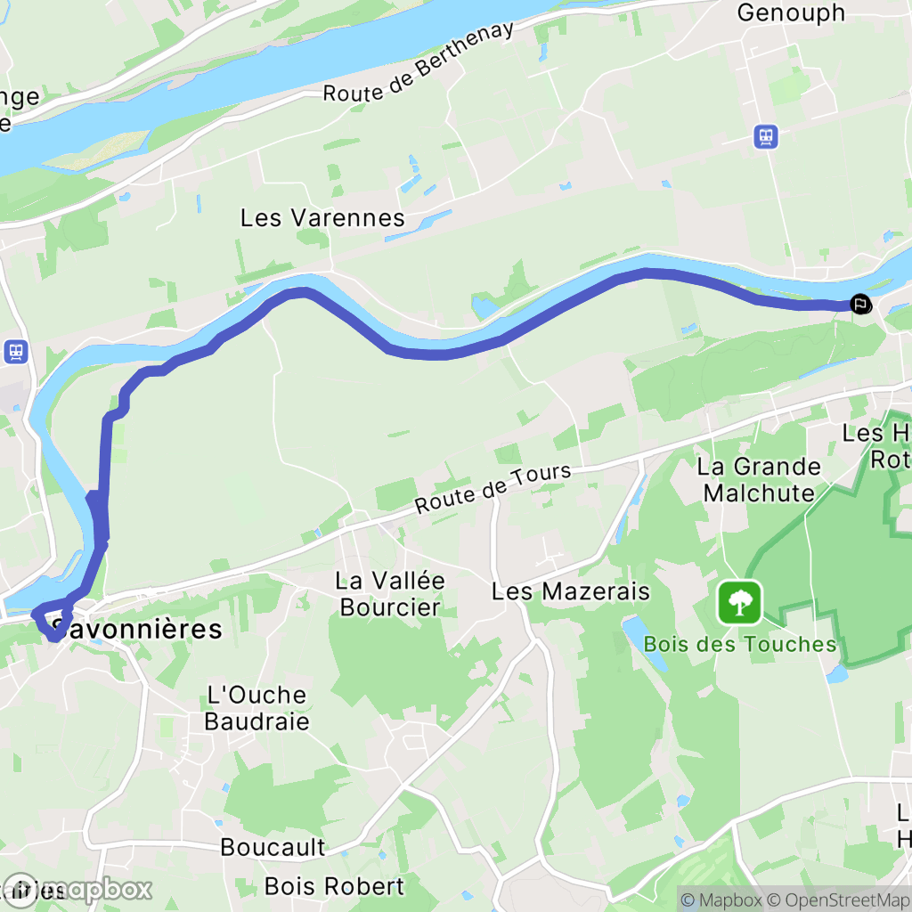 Ballan-Miré : carte du parcours de randonnée - France