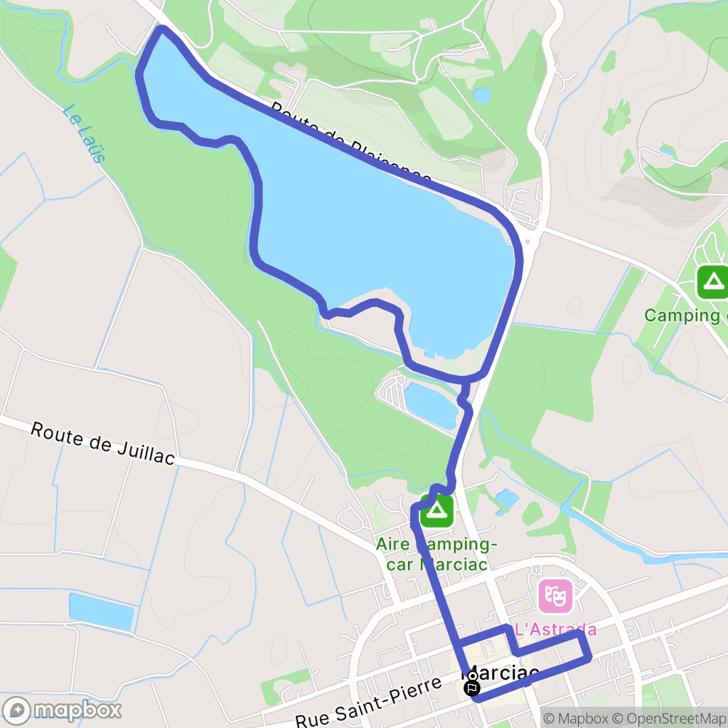 Marciac : carte du parcours de randonnée - France
