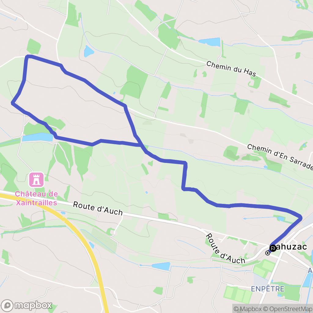 Gimont : carte du parcours de randonnée - France